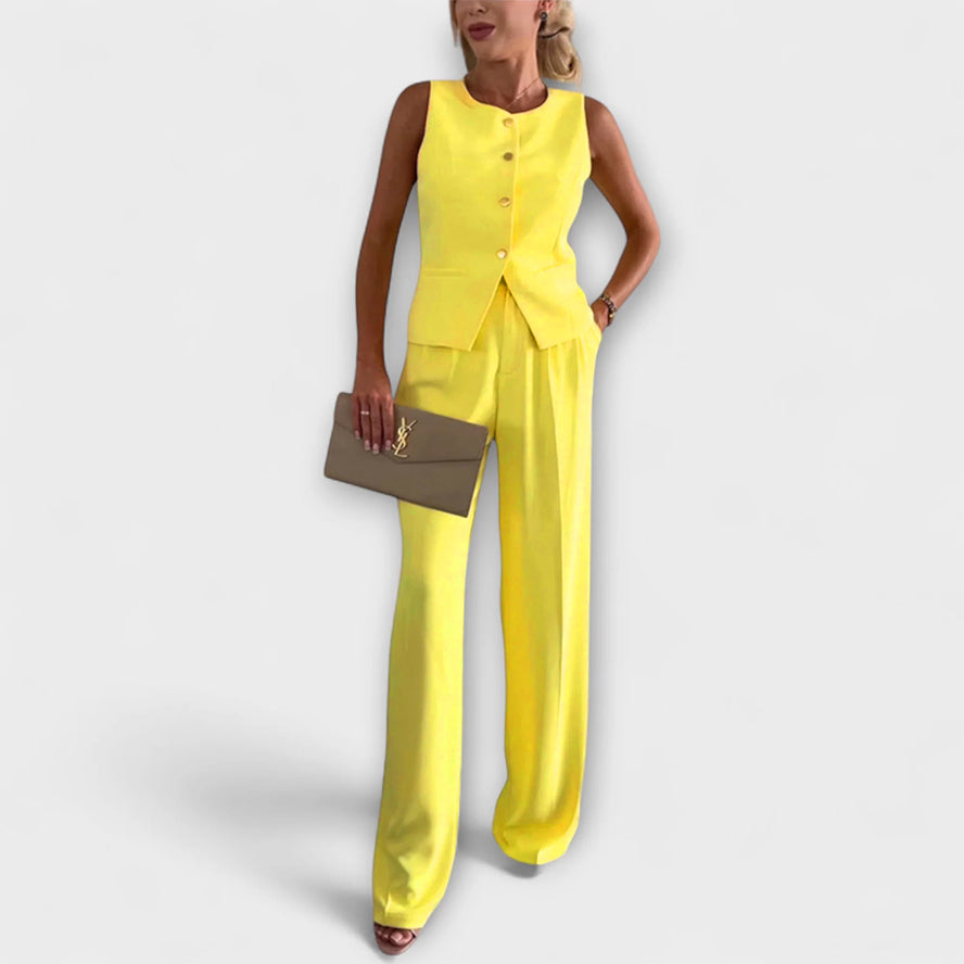 Wilhelmina - Elegantes ärmelloses Top mit passender Hose