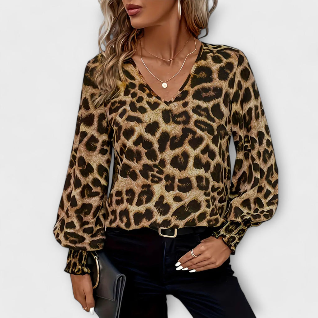 Elegante Bluse im Leopardenprint