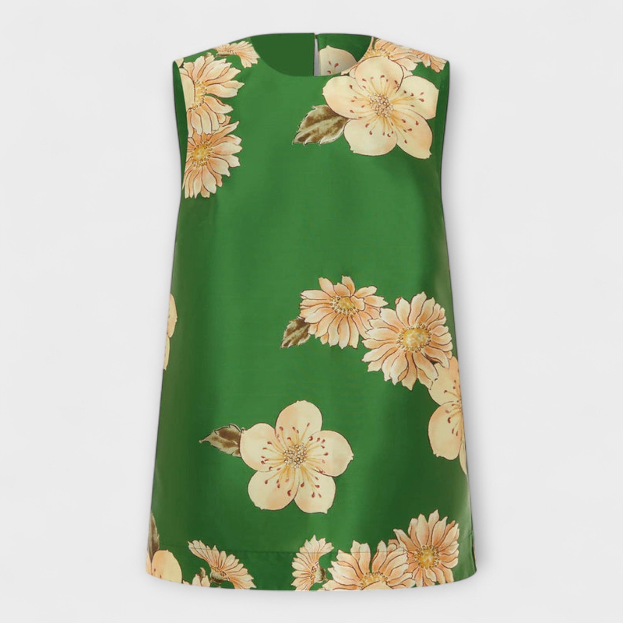 Clea - Ärmelloses Hosenensemble in Salbeigrün