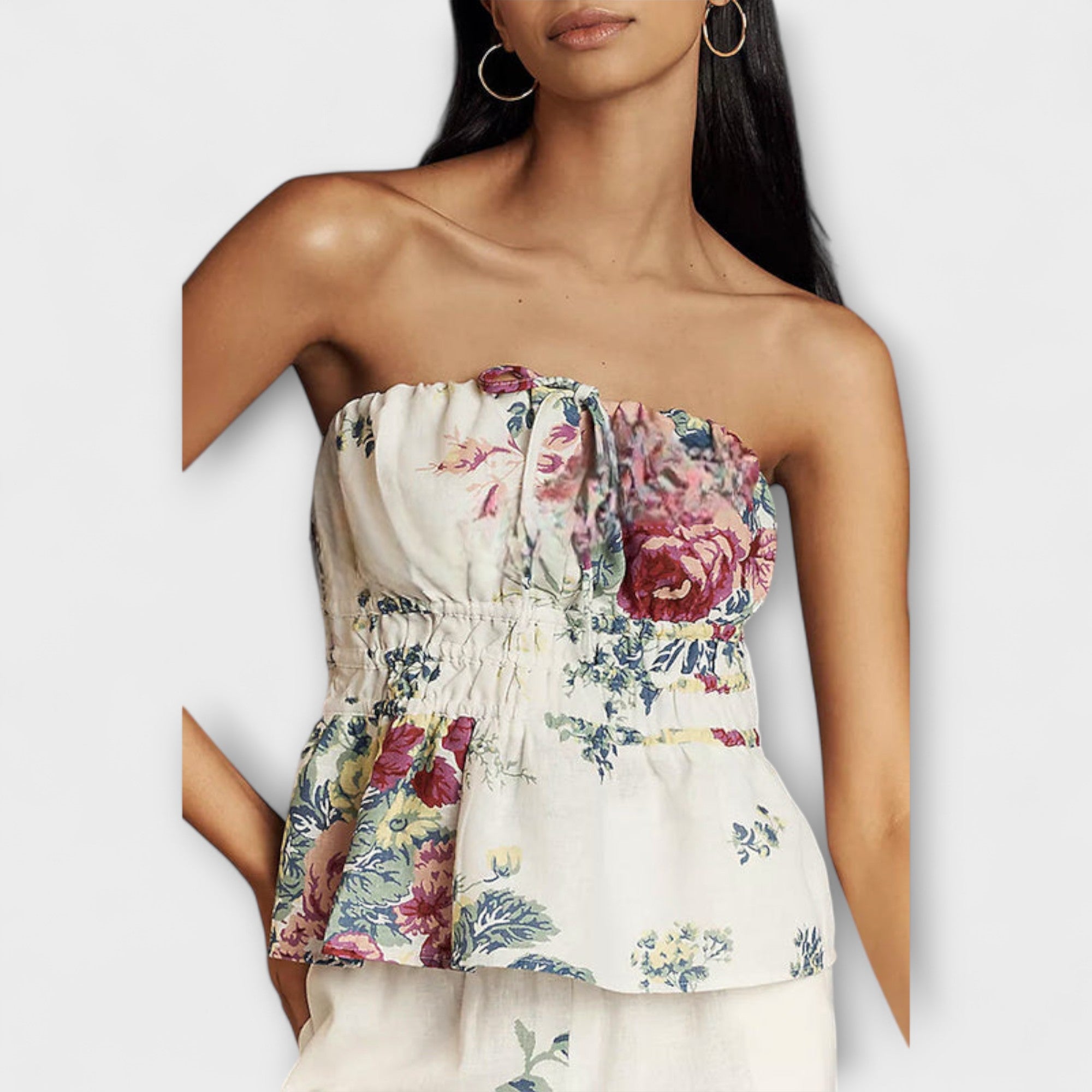 Indigo - Set mit Sommerblumenmuster