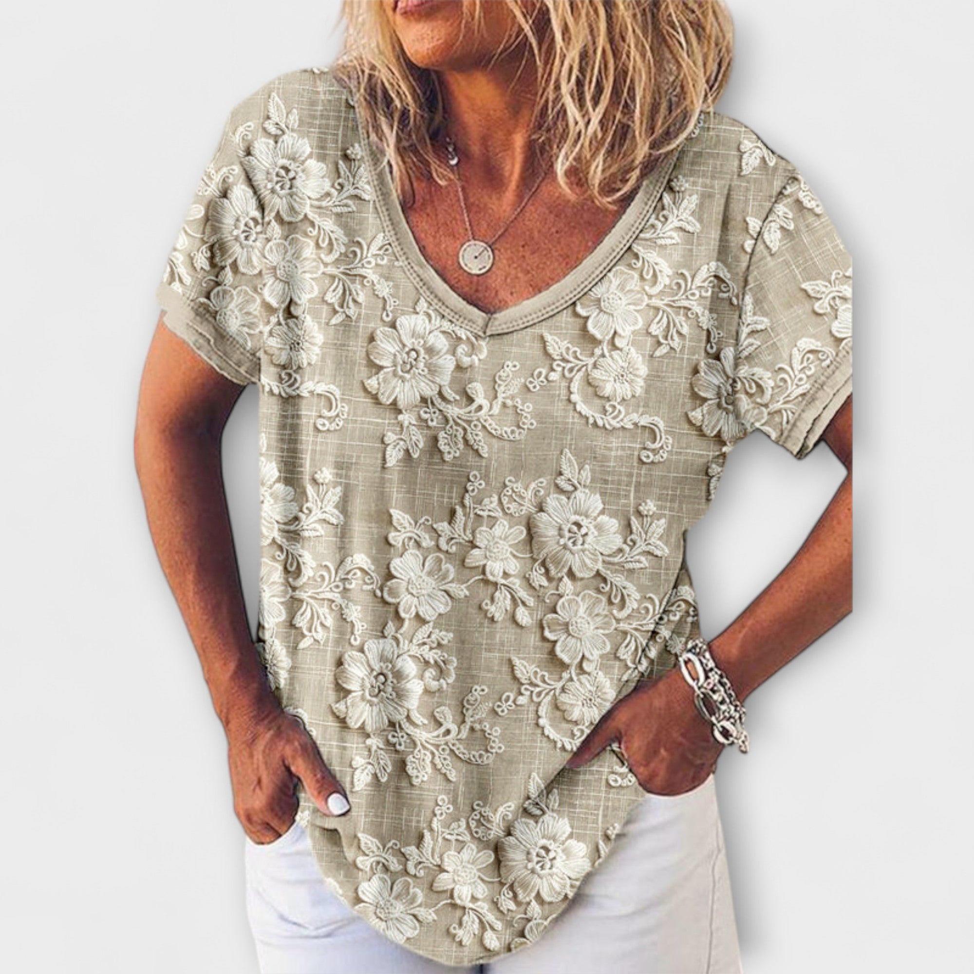 Mia - Bluse im floralen Design