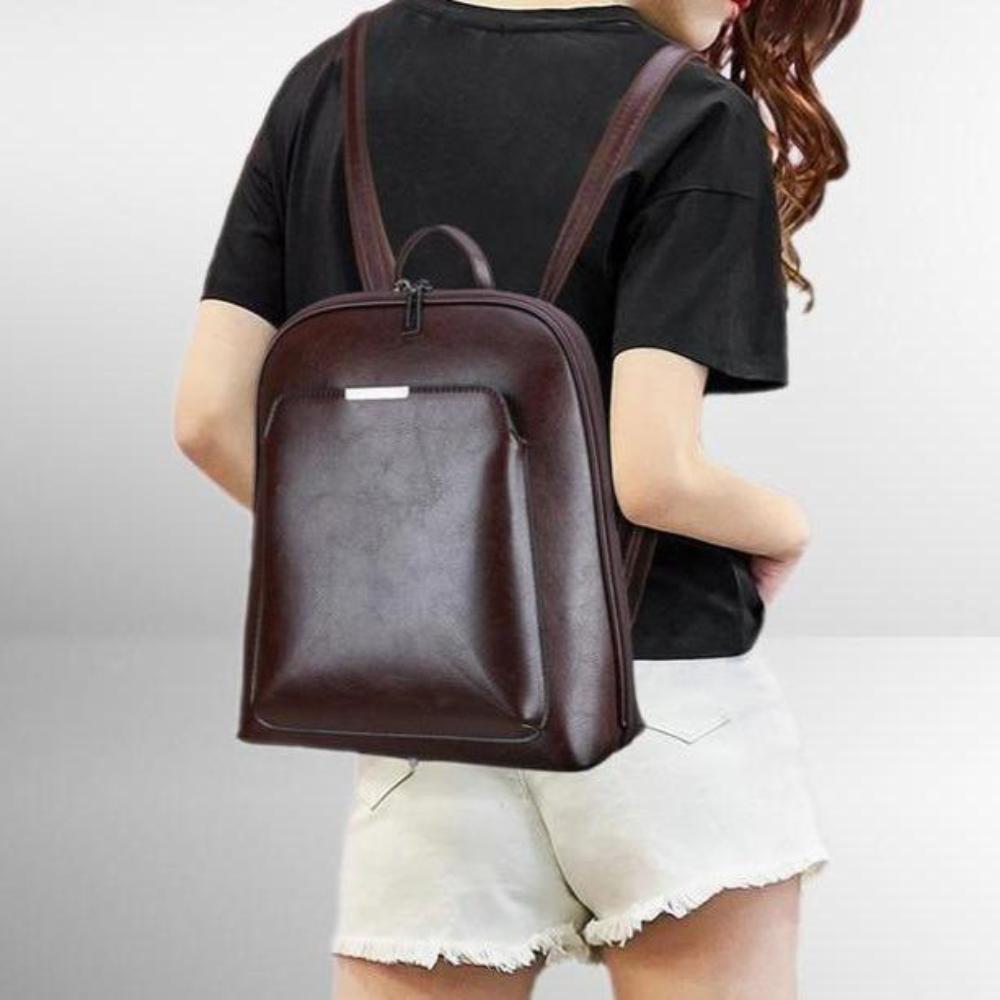 Saskia - Klassischer Rucksack mit Doppelreißverschluss