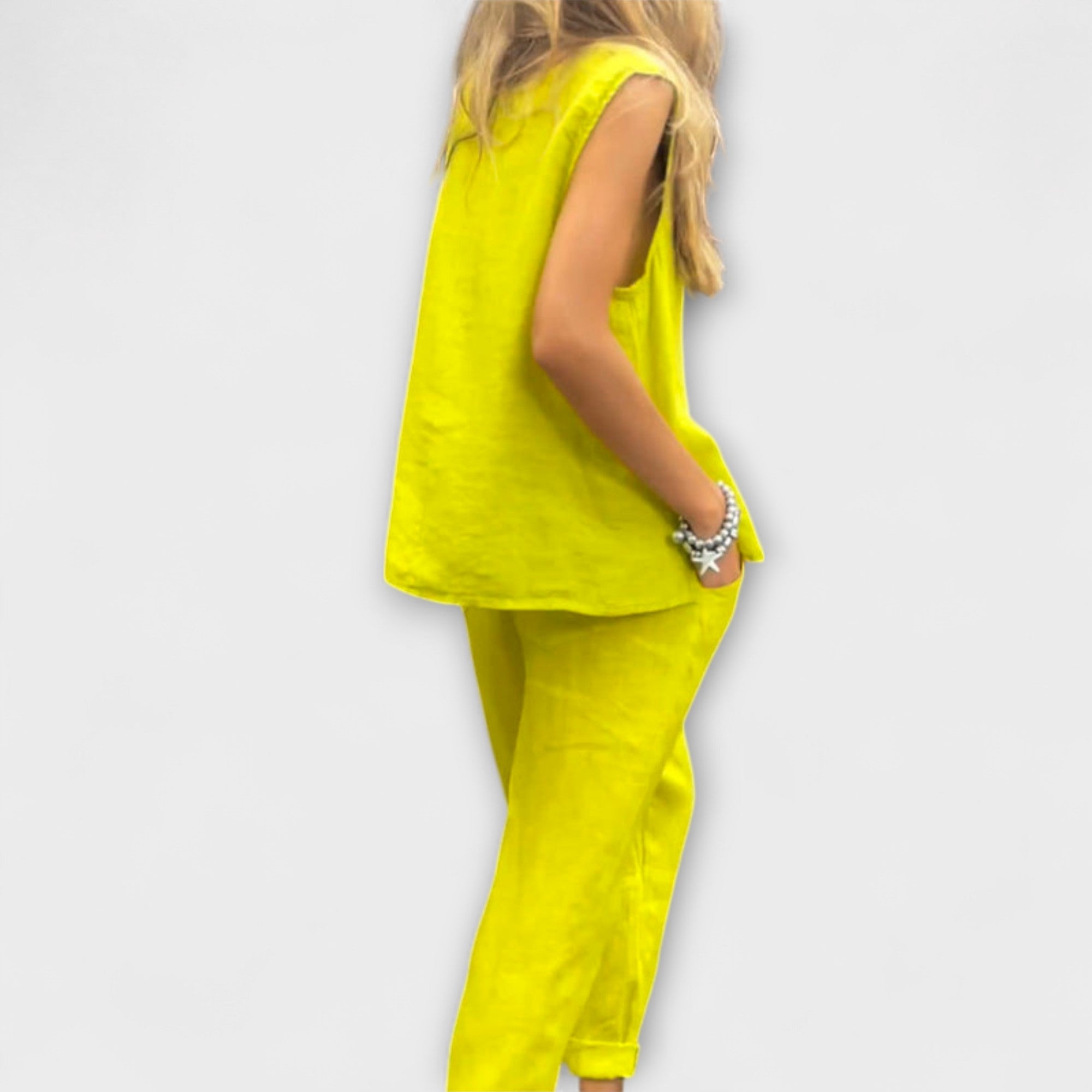 Jennifer - Lässiges Baumwolle-Leinen Ensemble