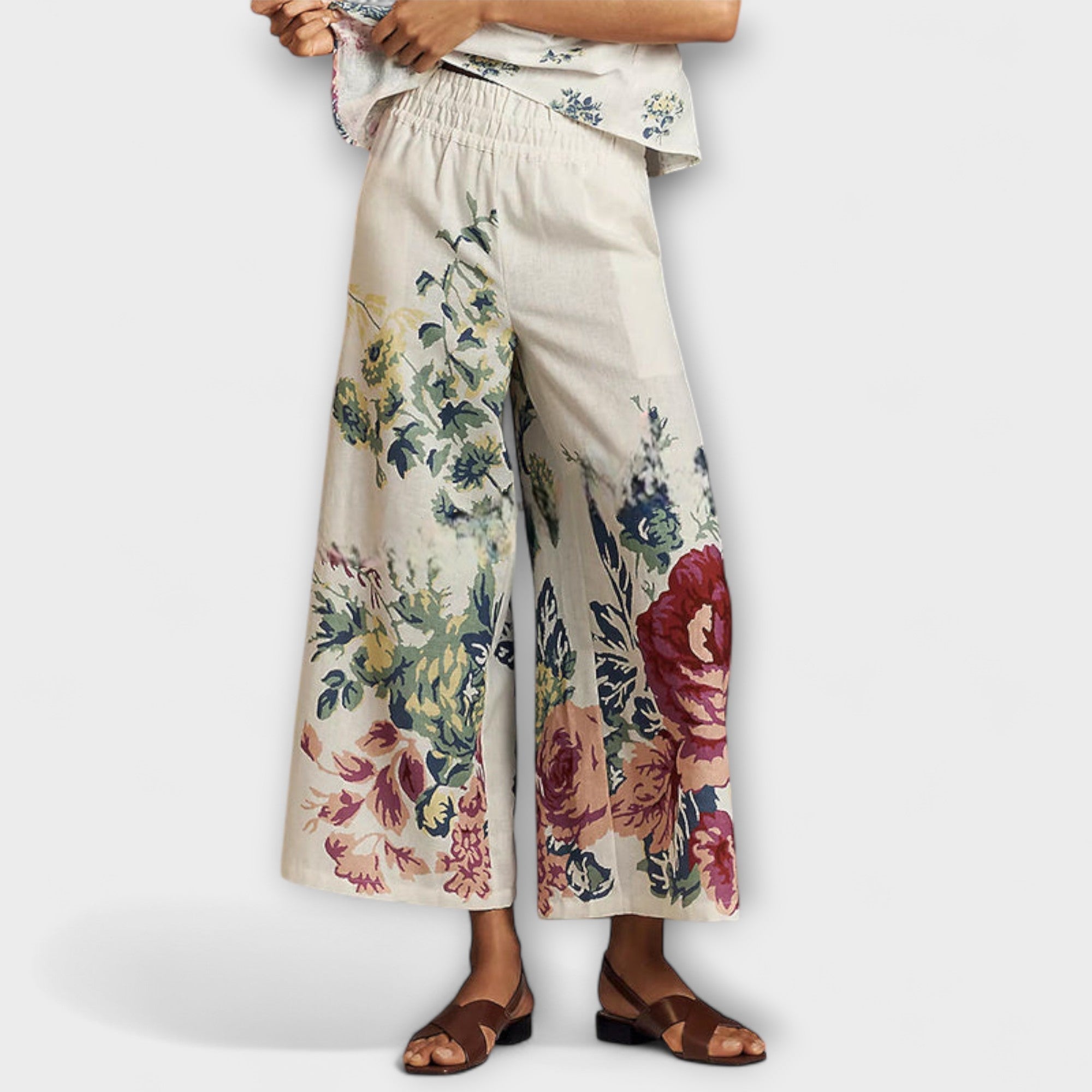 Indigo - Set mit Sommerblumenmuster