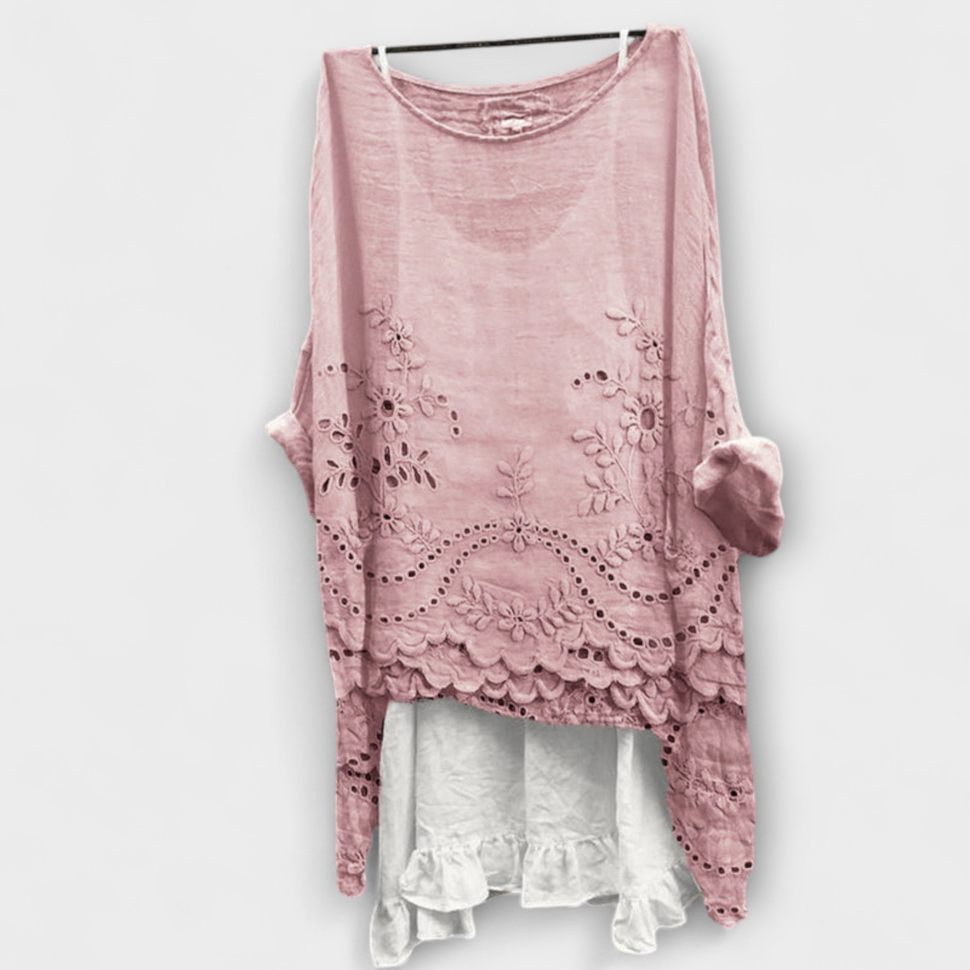 Ella - Bluse mit doppellagigem Saum