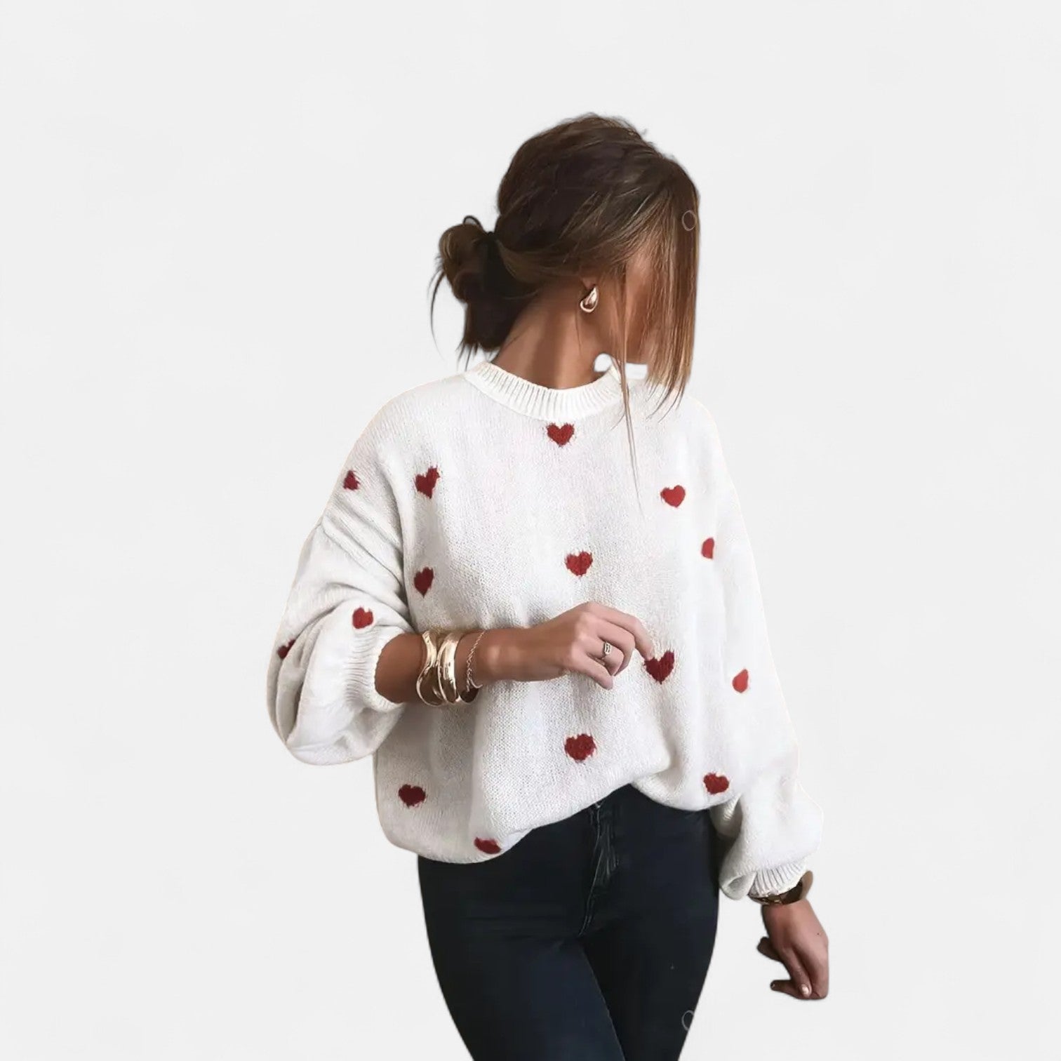Hearts Knit Sweater by Isla