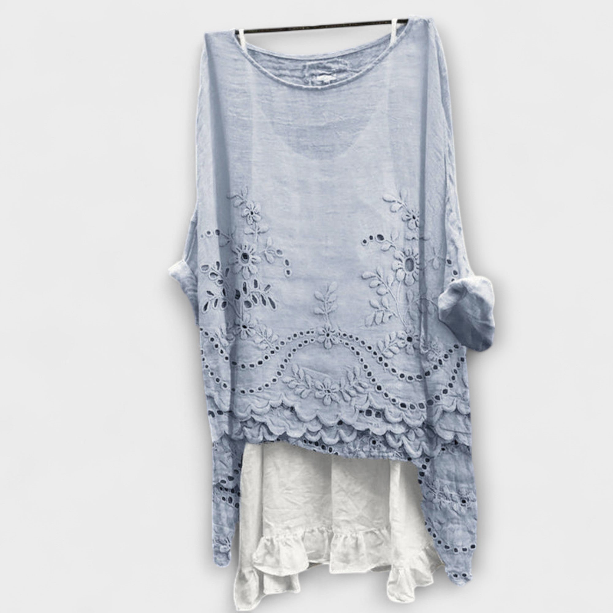 Ella - Bluse mit doppellagigem Saum