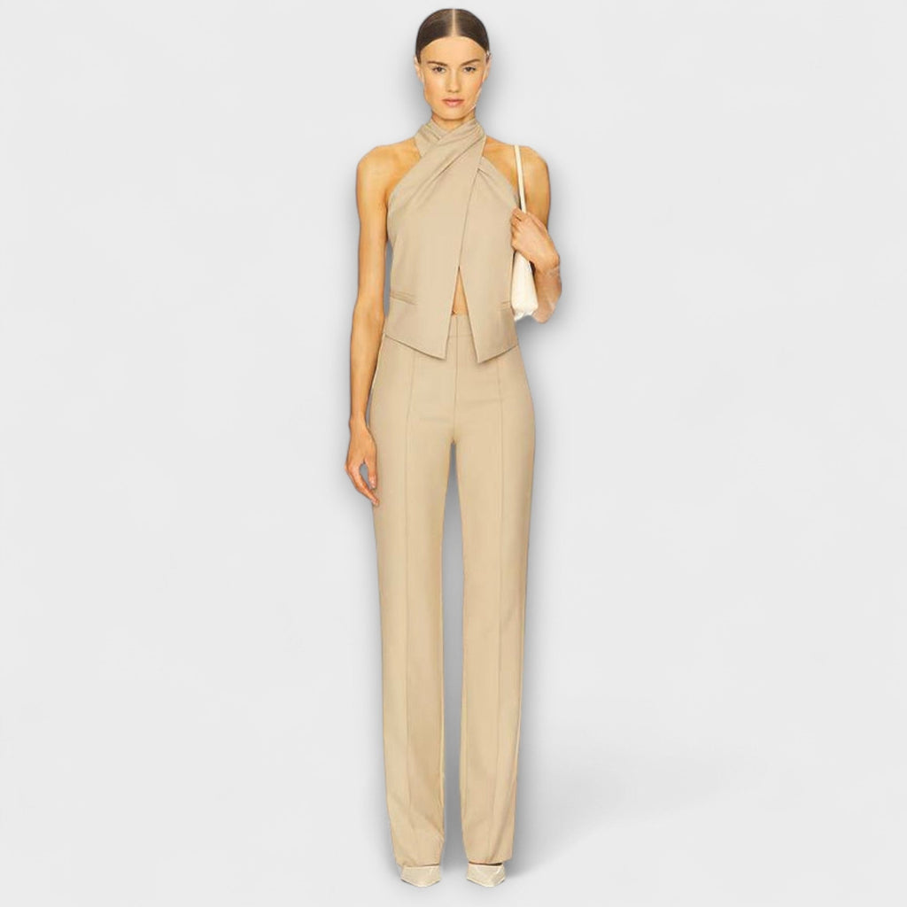 Juni - Crisscross Halter Neck Top