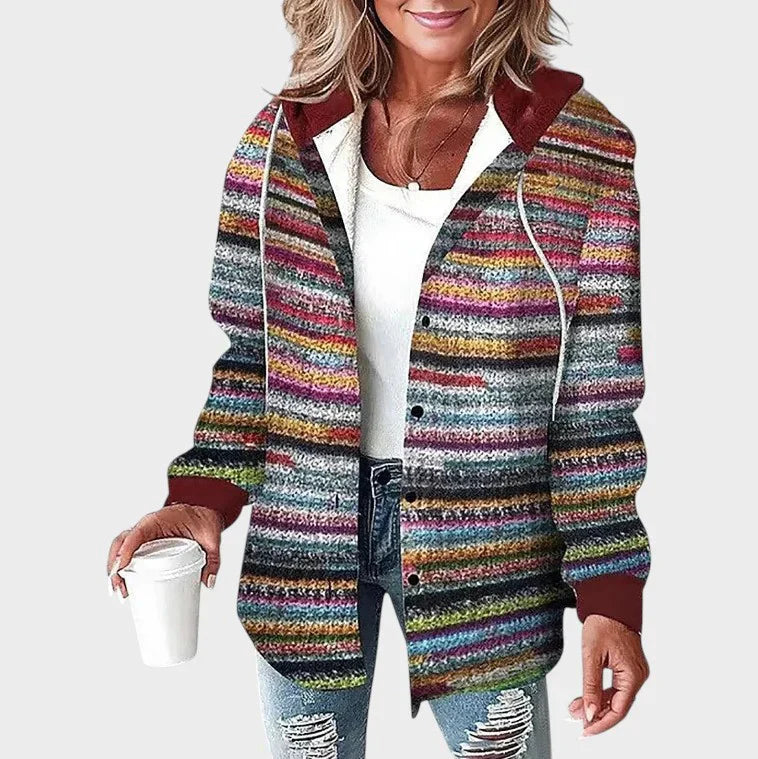 Ilsa | Kariertes Flanell-Hemd mit Kapuze